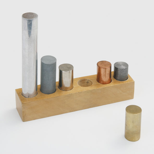 Metal cylinders, set of 6