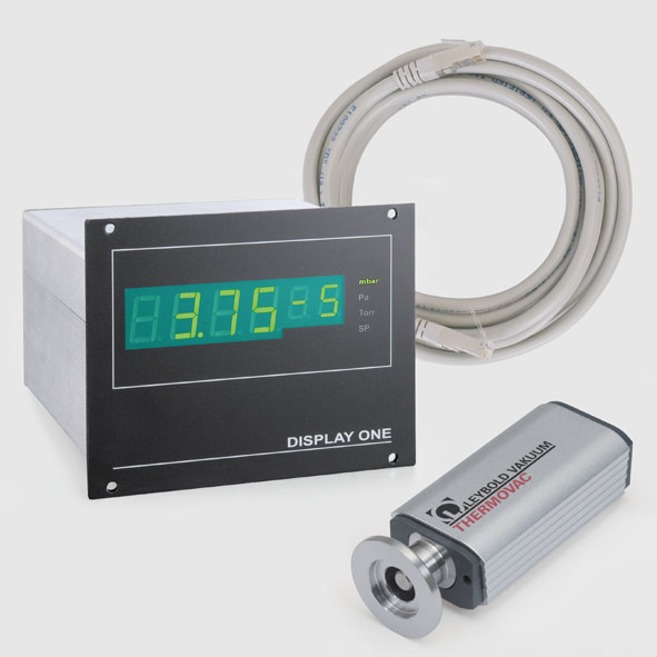 Pirani vacuum gauge with display