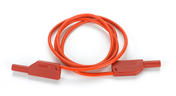 Safety experiment cable, 100 cm, red