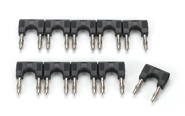 Set of 10 bridging plugs, black