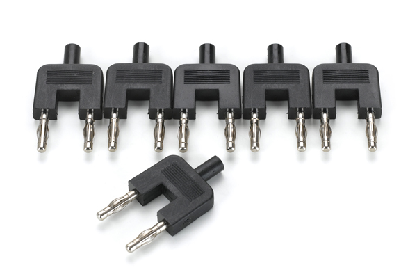 Bridging plugs with tap, black, set of 10