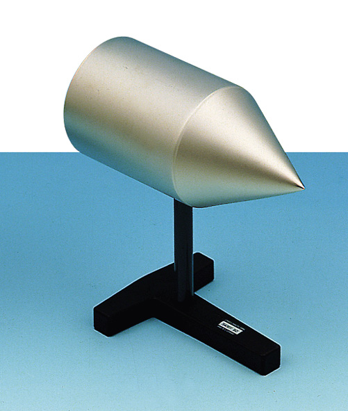 Conical conductor on insulating stand