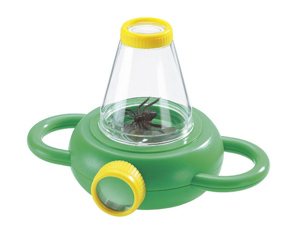 Two-way bottle magnifier with handle