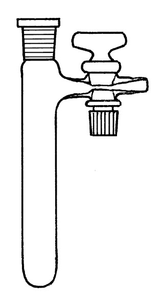 Test tube, Boro 3.3, 20 x 165 mm, ST19/26, with cock