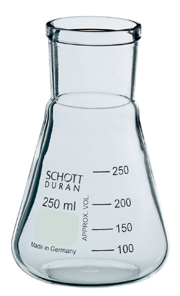 Erlenmeyer flask, 250 ml, wide neck, SB 19