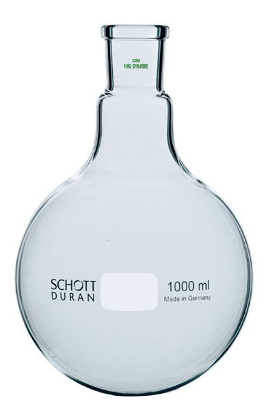 Round bottom flask with stopper seating