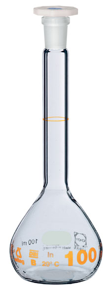 Volumetric flask, Boro 3.3, 100 ml