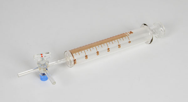 Gas syringe, 100 ml with 3-way stopcock