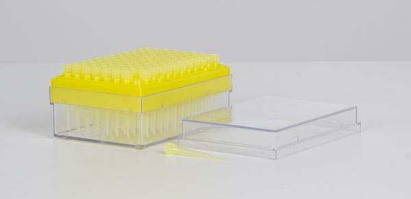 Pipette tips 2-200 µL, 96 each in rack