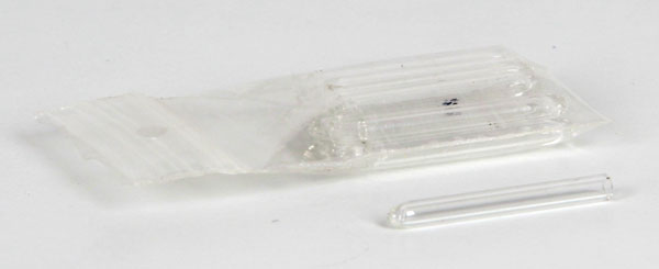 Set of 20 glass tubes