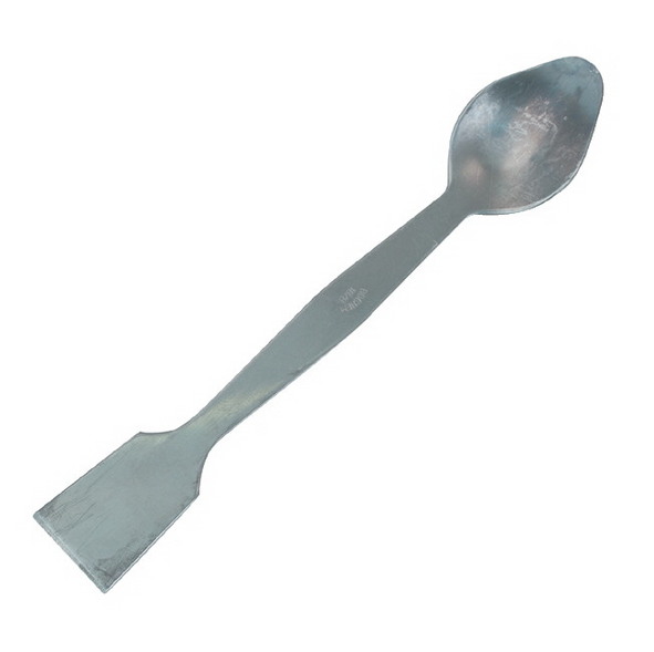 Spoon-ended spatula, stainless steel, 180 mm