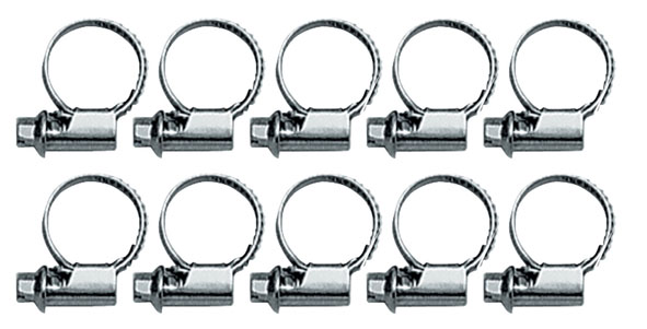 Tubing clamps 10...16 mm, set of 10