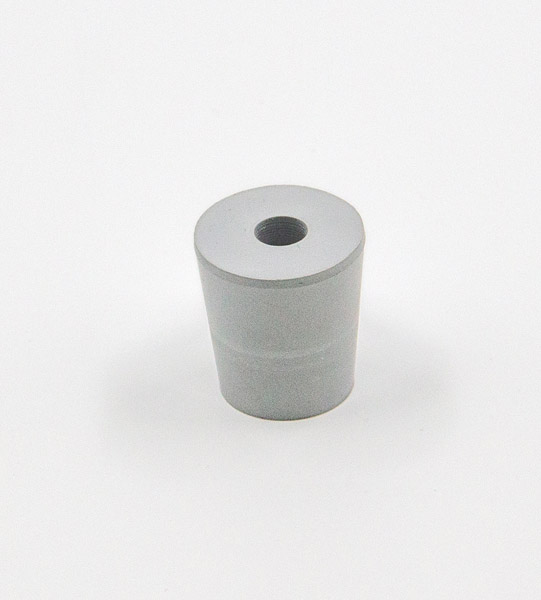 Rubber stopper, one 7-mm hole, 19...24 mm Ø