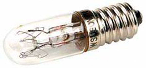 Incandescent lamp E 14, 80 V, 0.125 A, 10 W