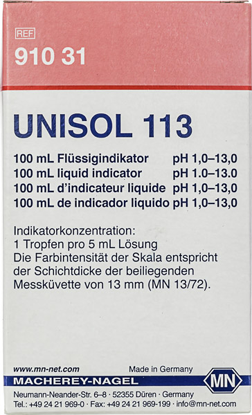 UNISOL liquid indicator pH 1,0 - 13,0
