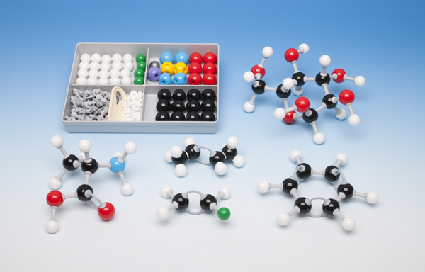 Molecule building set for students, organic