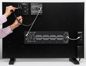 Detection of polarised light with the light receptor device