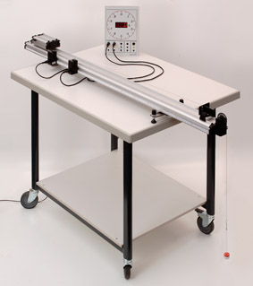 Relationship between displacement, time and velocity - Measurement using an electronic stopwatch