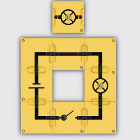 Connecting incandescent lamps in series - Assembly using connector blocks