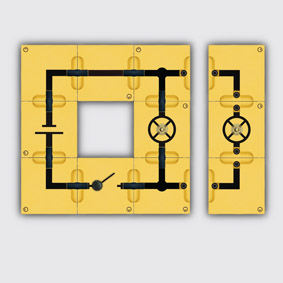 Connecting incandescent lamps in parallel - Assembly using connector blocks