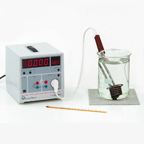 Electrical work done by an immersion heater - Joulemeter and wattmeter