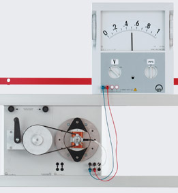 Rotating armature generators for generating alternating voltage  - Measurement via demo multimeter