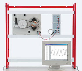 Rotating armature generators for generating alternating voltage  - Measurement via Sensor-CASSY