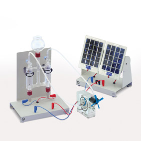 Conversion of energy in a fuel cell - Operation with a solar cell and electrolysis cell