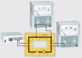 Characteristics of light-emitting diodes - Assembly using connector blocks