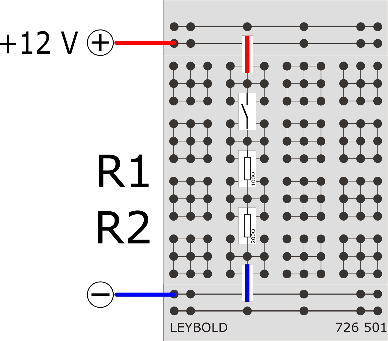 Series connection of resistors