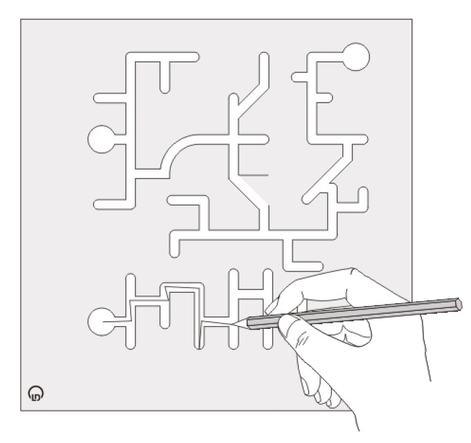 Finger labyrinth - memorisation with eyes opened