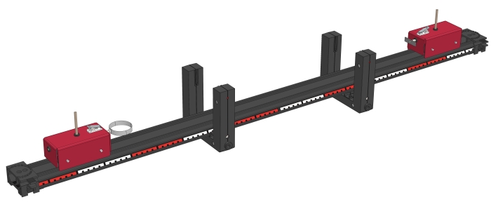 Elastic collisions between two moving trolleys of equal mass - Digital