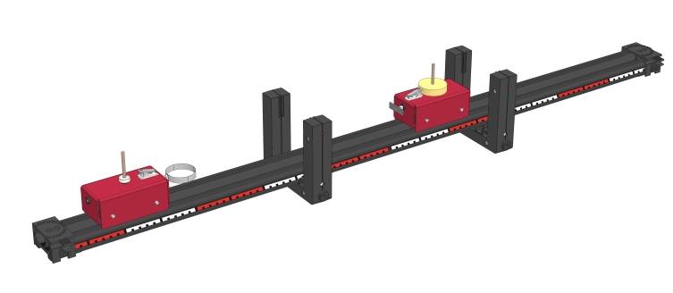 Elastic collisions between moving and stationary trolleys (m1<m2) - Digital