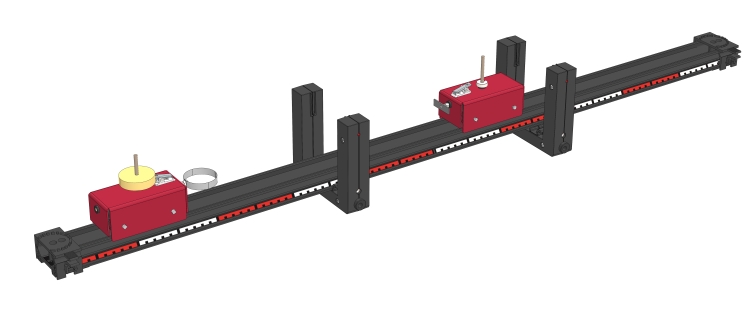 Elastic collisions between moving and stationary trolleys (m1>m2) - Digital