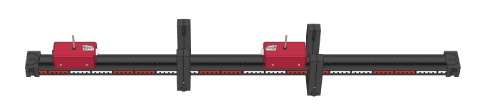 Inelastic collisions between moving and stationary trolleys of equal mass - Digital