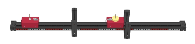 Inelastic collisions between moving and stationary trolleys (m1<m2) - Digital