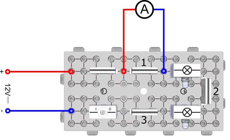 Measuring current intensity in a simple circuit