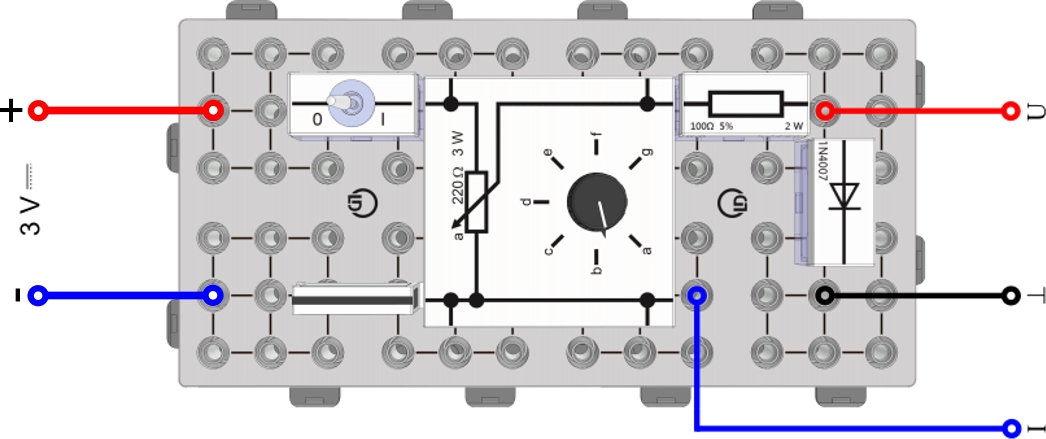 Characteristic curve of a diode - Digital