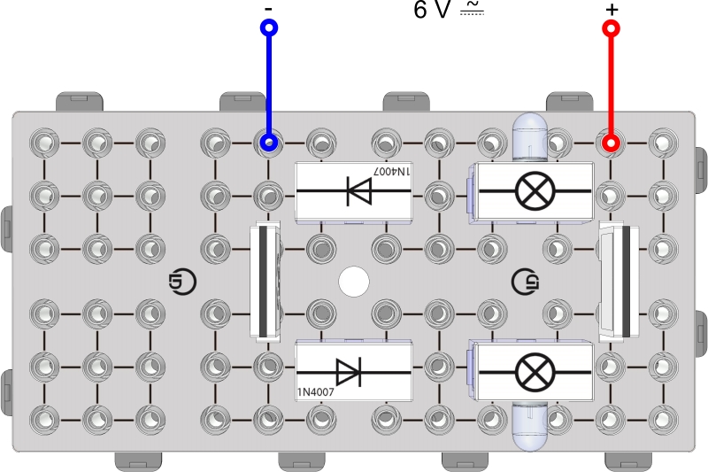 Polarity tester with diodes