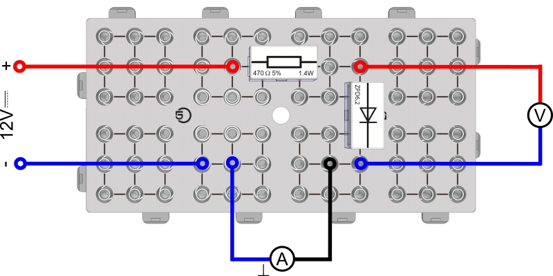 Characteristic curve of a Z diode