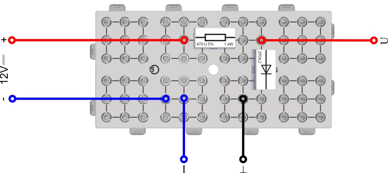 Characteristic curve of a Z diode - Digital