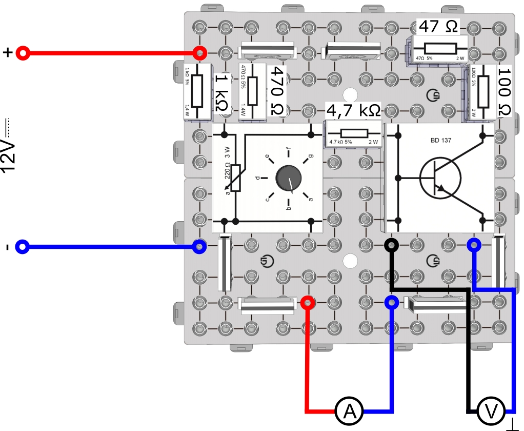 Voltage amplification of a transistor
