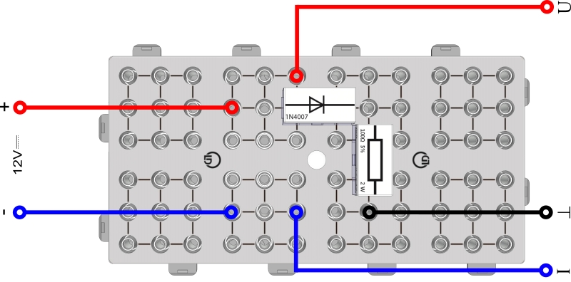 Reverse polarity protection using diodes - Digital