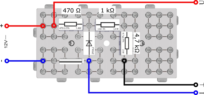 Voltage limitation by diodes and transistors - Digital