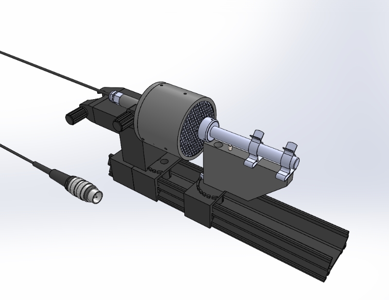 Detecting radioactive radiation in a button-shaped source