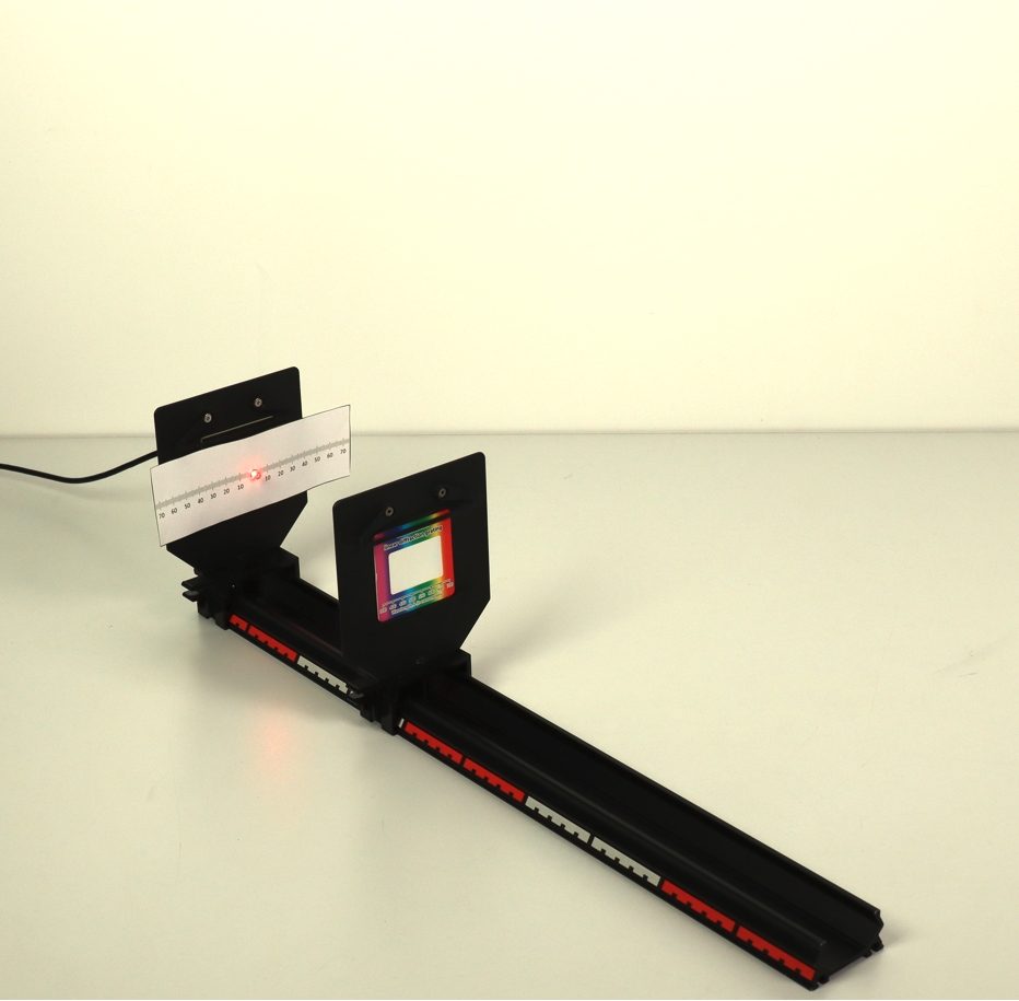 Determining the wavelength of light emitting diodes with a grating