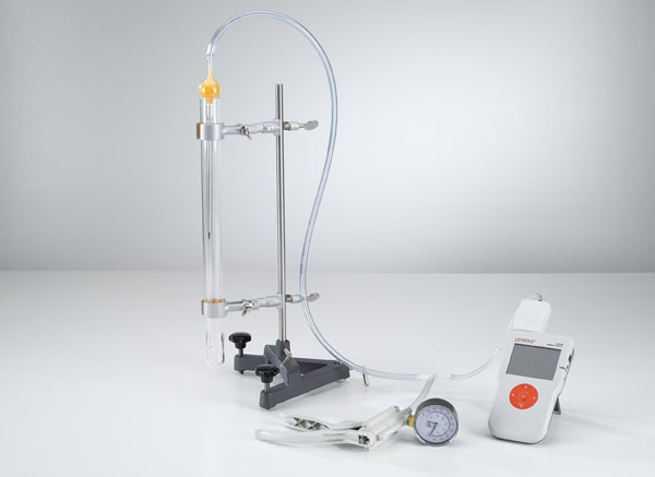 Pressure-dependency of the volume of a gas at a constant temperature (Boyle-Mariotte’s law)