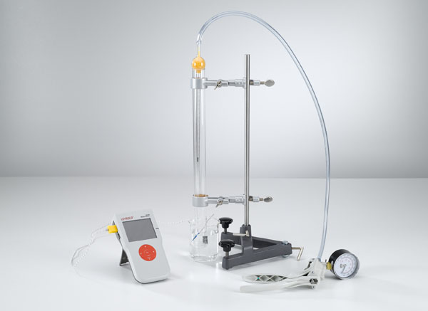 Temperature-dependency of the pressure of a gas at a constant volume (Amontons’ law)