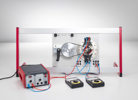 Generating voltage with an AC-DC generator (generator with electromagnetic stationary pole) 