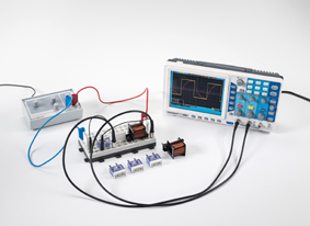 Measuring the current in a coil when switching DC on and off